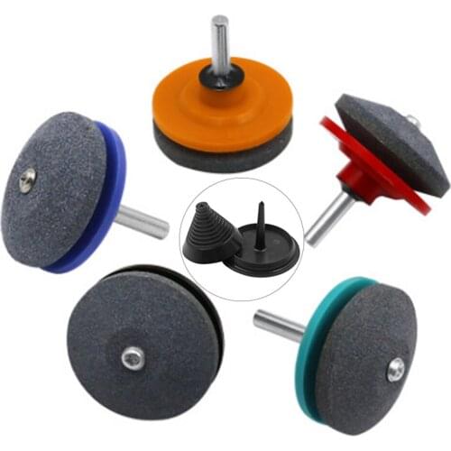 2PCS Blade Garden Tools Fastest Knife Sharpener Blade Universal Grinding Rotary Drill Cutter Lawnmower Knife Sharpener