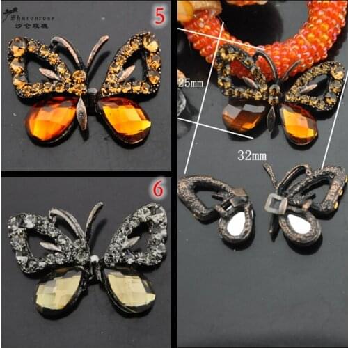 32mm61mm72mm High grade NEW rhinestone Butterfly meta buckles buttons for fur coats,shirt, garment clothing accessories