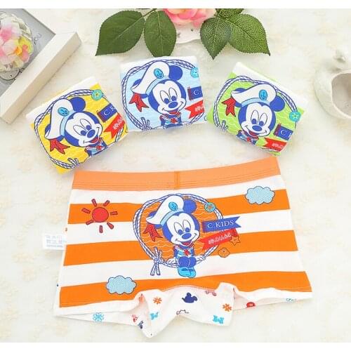 4 Pcs/Set Pants For Boy Underwear Boxer Kids Boys Panties Cotton Underpant Childrens Bear Briefs Cute Shorts