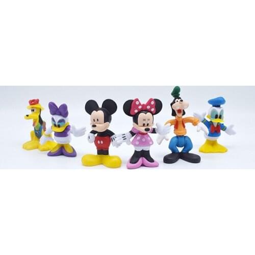 Disney Mickey Donald Duck Goofy Bruch Minnie 6-piece doll hand-made ornaments kids toys