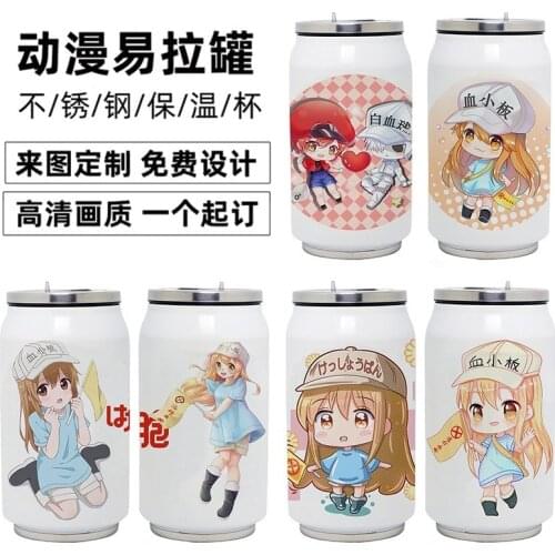 Anime Work Cell Stainless Steel Thermos Cup Cell At Work DIY Cosplay Vacuum Cup Toy Gifts 350ml