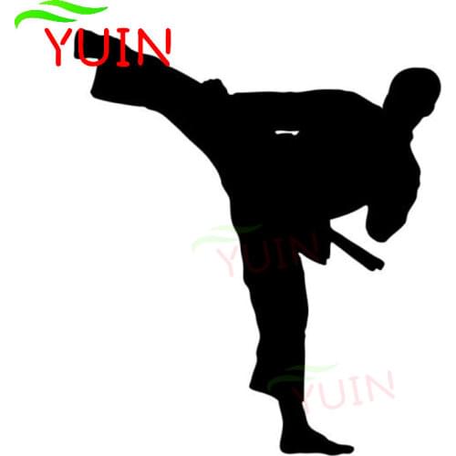 Car Sticker Taekwondo Karate Handsome Boy Decal Personality PVC Body Window Decoration Fitting Cover Scratch Waterproof Decals
