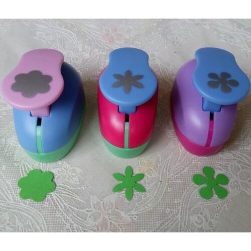 Free Shipping 3 types Flowers Shape 1 inch craft punch set Scrapbook DIY Paper Cutter EVA foam Hole Punches Embossers