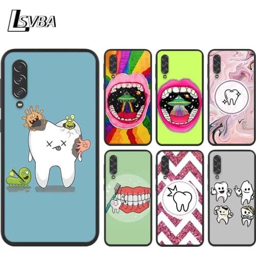 Dentist Teeth Tooth For Samsung Galaxy A90 A80 A70 S A60 A50S A30 S A40 S A2 A20E A20 S A10S A10 E Black Soft Phone Case