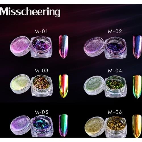 1Box 0.2g Chameleon Colorful Powder Nail Art Glitter Polish Mirror Powder Vtirka New DIY Manicure Beauty Pigment