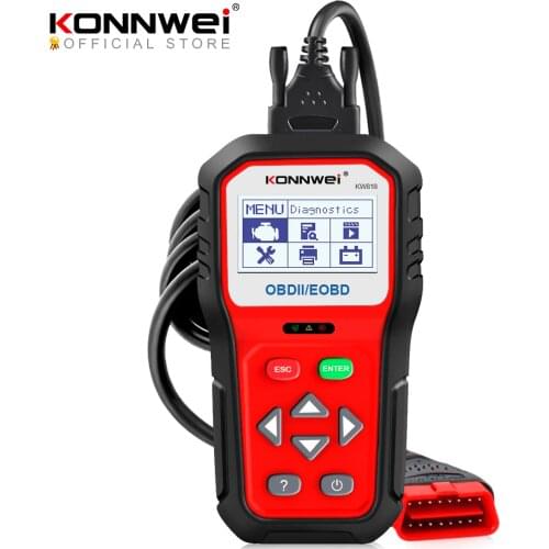 KONNWEI KW818 Enhanced OBDII ODB2 EOBD Car Diagnostic Scanner 12V Battery Tester Check Engine Engine Automotive Code Reader Tool