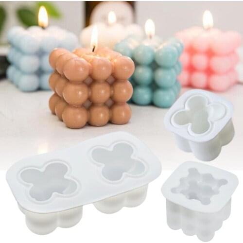 DIY 3D Candle Mold Handmade Aromatherapy Soy Wax Candle Silicone Mold Plaster Candles Mould UV Epoxy Resin Soap Candles Molds