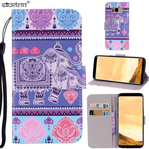 For Samsung Galaxy S8 Cute Flip Wallet Case SM-G950F SM-G950FD Card Slot Phone Bag SM-G950N SM-G950U G950W Leather Bumper Cover