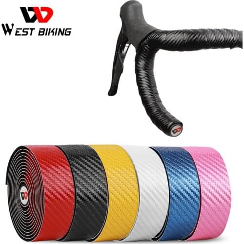 WEST BIKING Bike Handlebar Tape EVA PU Road Bicycle Handlebar Tape Anti-slip Shock Absorption Cycling Wrap End Plug Accessories