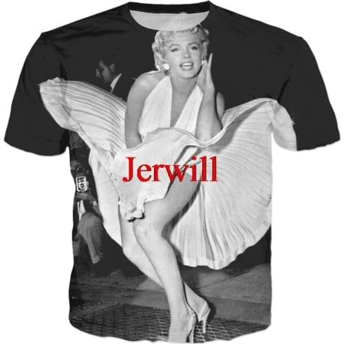 Marilyn Monroe Bnw 3D Printe T-shirt Men/women Harajuku Style Streetwear Short Sleeve Top Tshirt