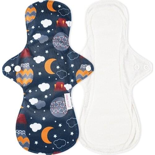 White Background Series Bamboo Towel Menstrual Pad Women Sanitary Pad Comfortable Women Sanitary Pad Washable Menstrual Pads