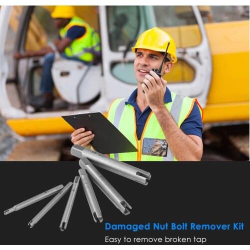 6pcs/set New Alloy Steel Broken Head Taps Remove Stripped Damaged Screw Tap Extractor Drill Bits Set Home Supplies Tools