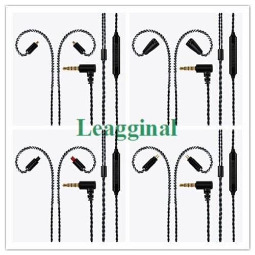 Headphone upgrade line IE80 SE215 0.78mm IM50 mmcx A2DC silver plated headphone cable with mic