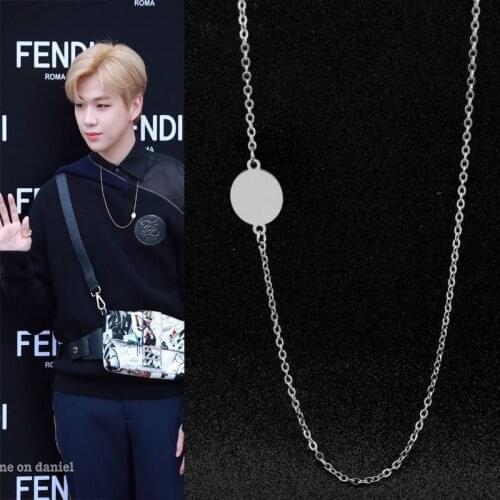 WOWTIGER Fashion stainless steel ellipse Pendant necklaces for women and men brand long necklace Jewelry wholesale gifts