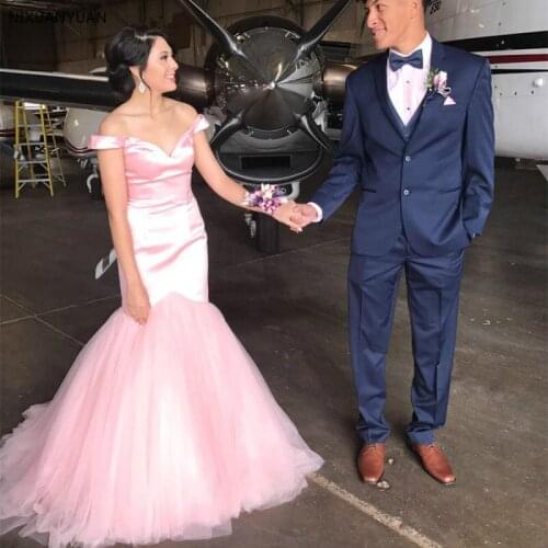 ANGELSBRIDEP Sweetheart Mermaid Prom Dresses Vestidos de festa Fashion Off-Shoulder Floor-Length Formal Wedding Party Gowns