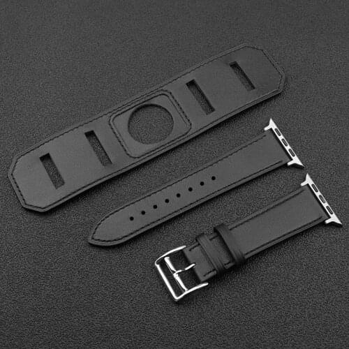 Luxury Leather Watch Bands for apple watches Genuine Handmade Leahter Bracelet Belt For Apple iWatch Strap Series 1 2 3 4 5 6 SE
