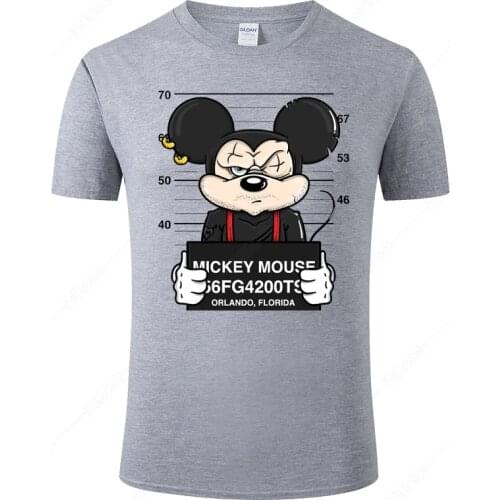 Mickey Mouse T Shirt For Men Summer Cotton Short Sleeve Funny Tee Fashion Cartoon Anime Print Homme T Shirt Unisex Clothes J123