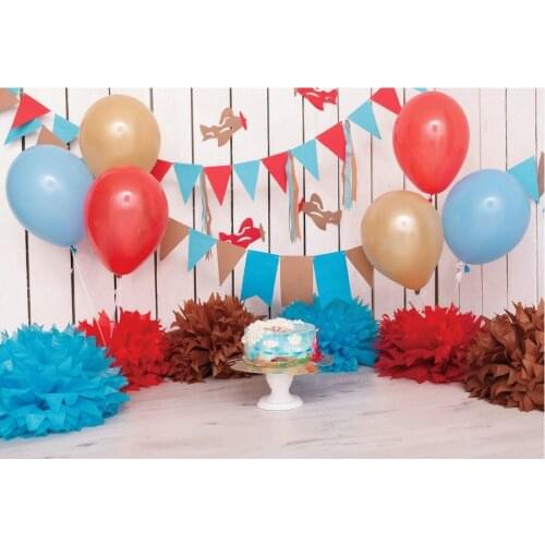 Happy Birthday Party Balloon Backdrop Holiday Photography Background Holiday Celebration Photo Booth Studio Decor