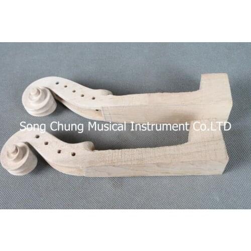 2pcs hand carved maple white violin neck 4/4(1pcs 4strings+1pcs 5strings)