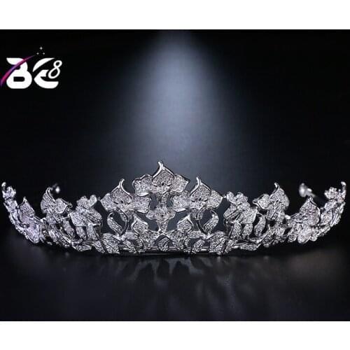 Be 8 2018 New Fashion Luxury CZ Princess Pageant Tiaras and Crowns Engagement Wedding Hair Accessories for Bridal H087