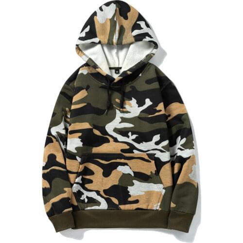KH Spring and Autumn Mens Fashion Hoodies Mens Casual Hooded Camouflage Pullovers Hip Hop Sweatshirt Man Sportswear Hoody