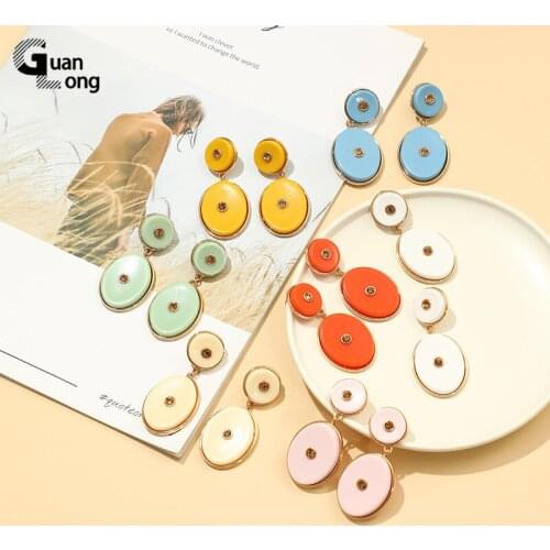 GuanLong Vintage Round Big Luxury Drop Earrings for Women 2021 Korean Acrylic Fashion Jewelry Resin Boho Hanging Earing Girls