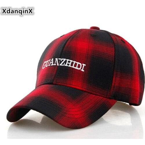 XdanqinX Autumn Cotton Baseball Cap Womens Ponytail Fashion Sports Caps Adjustable Size Mens Tongue Snapback Cap Couple Hats