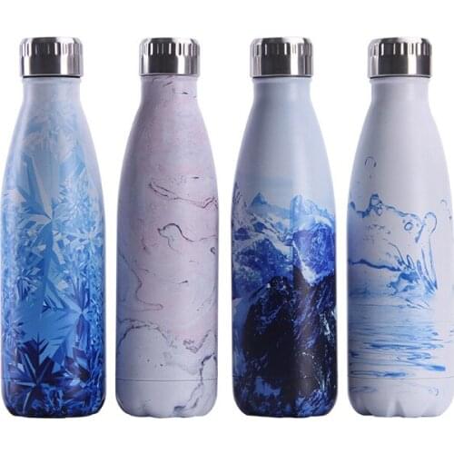 072-075 LOGO Custom Insulated Cup Thermos Vacuum Stainless Steel Bottle For Water Double-Wall Travel Drinkware Sports Flask