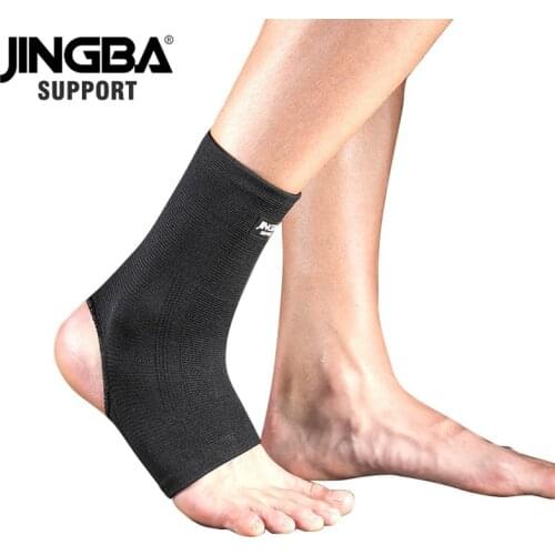 JINGBA SUPPORT 1 PCS Dropshipping Black Nylon Compression Ankle Brace Support Protector Outdoor Sports Protective Ankle joint