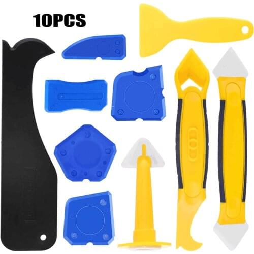 10 caulking tools, silicone tools, finishing tools with caulking agent / sealant, mortar tools for bathroom caulking / grouting