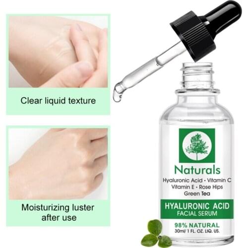 30ml Pure Vitamin C Hyaluronic Acid Serum 20% for Face Anti Aging whitening Essential Moisturizing Face Care Hot TSLM2