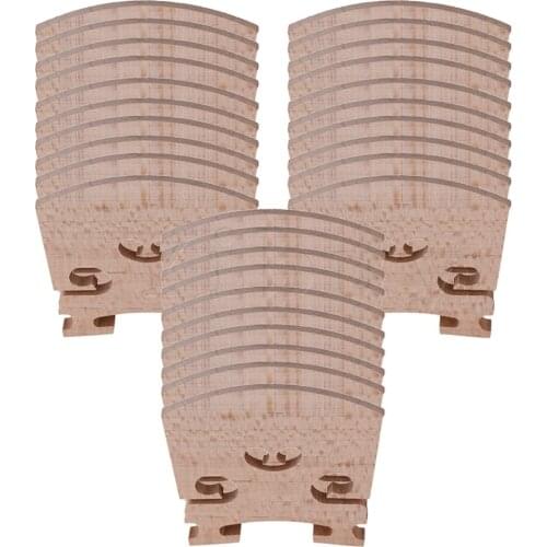 30PCS Burlywood Maple Violin Bridge for 4/4 3/4 1/2 1/4 Full Size Violin Parts accessories
