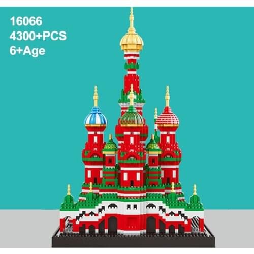 4300pcs Mini Diamond Blocks Architecture Model Building Toy Saint Basils Cathedral for Building Blocks Bricks Educational Toys