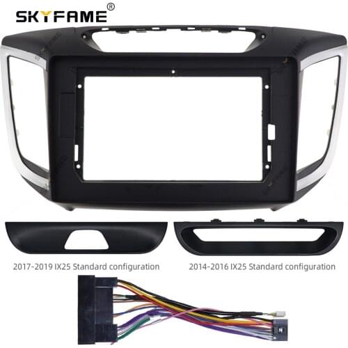 SKYFAME Car Frame Cable For IX25 CRETA 2014-2019 Screen Dask Kit Fascia Frame