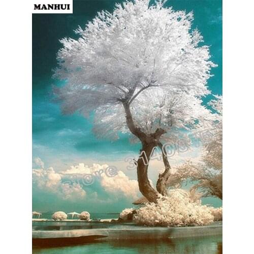 Diamond embroidery White tree 5D fruit diamond cross stitch crystal sets decorative square diamond painting BCD102