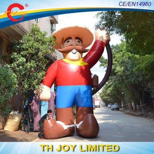 Free Shipping ,6mH giant inflatable cowboy, giant inflatable western cowboy cartoon for advertising
