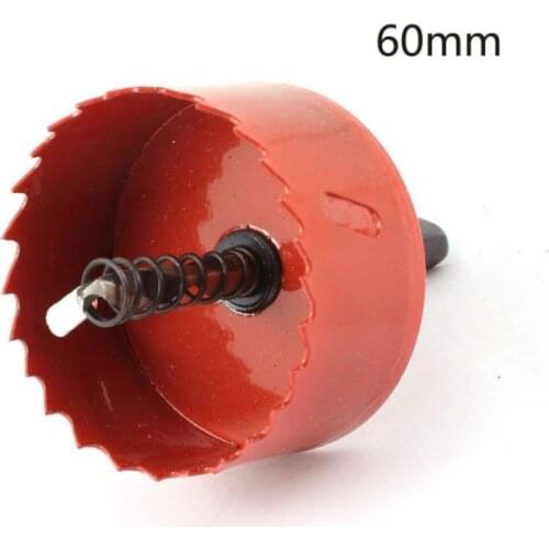 60mm/2.4" Dia Iron Aluminum BI -Metal Hole Saw Twist Drill Bit Corn Hole Drilling Cutter for Making Cornhole Boards