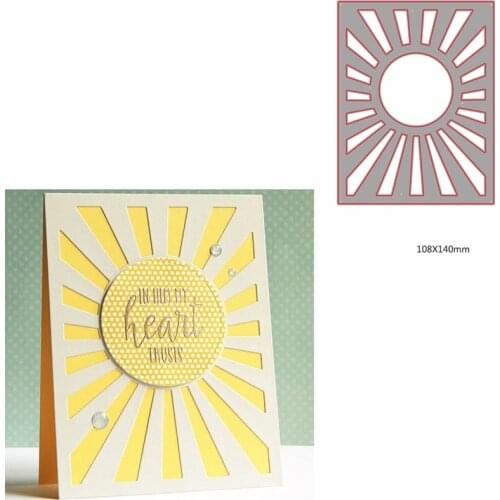 Shiny Sunshine Die Cuts For Cards Making Hollowed Sunshine dies scrapbooking metal cutting dies new 2019