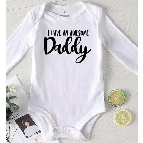 Bodysuit for Babies Baby Boy Clothes Newborn Winter Jumpsuit Kids Toddler Girl Costume Rompers New Born Girl Outfit Daddy