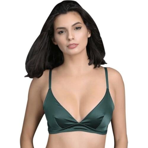 Real Silk Bra Mulberry Silk French Women Bra Elegant Soft Lingerie For Ladies