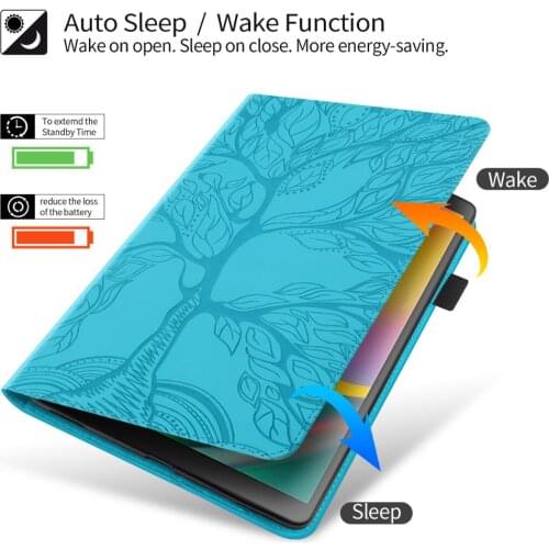 For iPad Mini 5 Case 7.9" Auto Sleep / Wake Function Embossed Tree Tablet Case for iPad Mini 4 Cover Mini 3 1 2 Case 7.9 inch