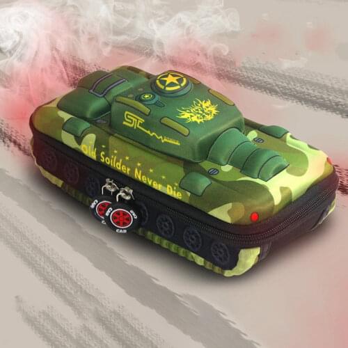 Tank creative boys and girls simple pencil bag EVA pen bag multi-function large capacity Cool 3D Pencil Case