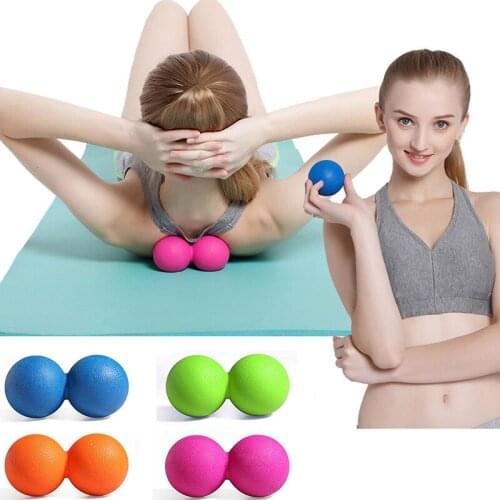 Double Lacrosse Ball Peanut Massage Ball for Thoracic Spine - Upper Back, Neck, Scapula