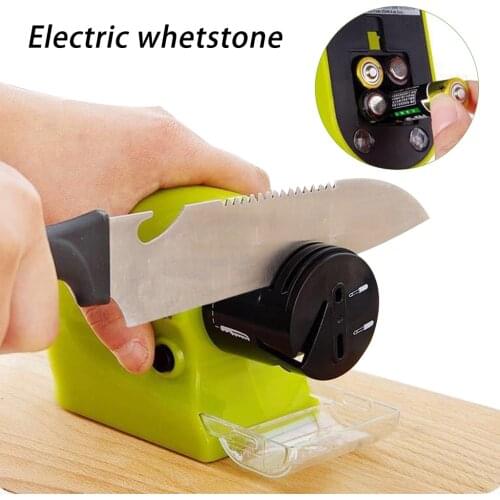 Knife Sharpener Electric Professional Kitchen Sharpening Stone Grinder Knives Whetstone Tungsten Diamond Ceramic Sharpener Tool