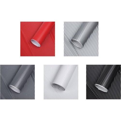 New1.27mx30cm3D Carbon Fiber Glossy Vinyl Wrap Sheet Film Motorcycle Automobiles Car Accessories Decoration Bubble Air Free