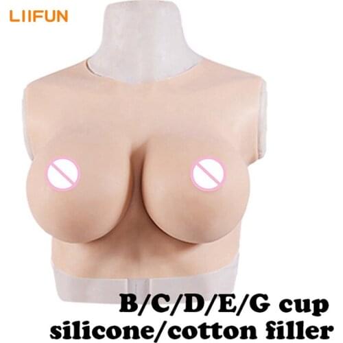 Liifun Realistic Silicone Breast Forms Natural Fake Boobs for Crossdresser Drag Queen Transgender Cosplay