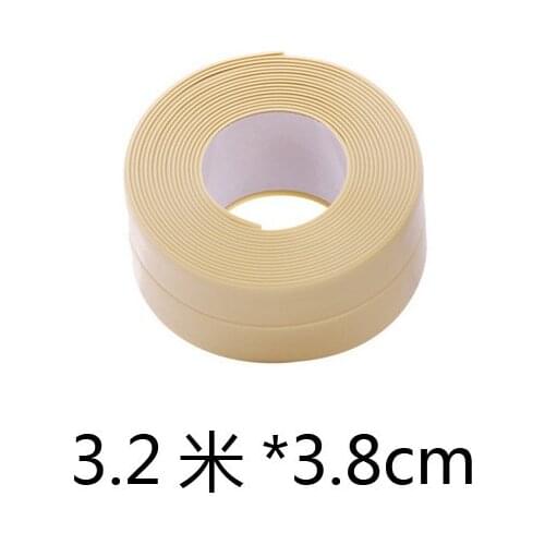 3.2mx3.8cmPVC bathroom kitchen bathtub sealing strip tape white gray brown waterproof self-adhesive furniture wallpaper wall sti