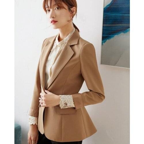 Show thin cultivate New morality short sleeve flanging open wire suit small suit couture long sleeve short coat