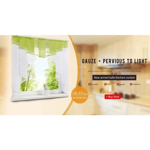 Flying Tulle Kitchen Curtain for Special Window and Small Window for Bed Room and Bath Room Window