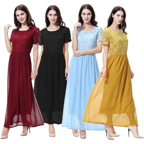 Fashion Women Long Dresses Elegant Muslim Evening Maxi Dress Muslim Party Dresses Abaya Islamic Malaysia Jilbab Djellaba Robe